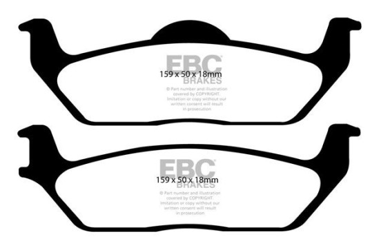 Kit de plaquettes de frein, frein à disque Greenstuff DP61697 EBC, Image 4