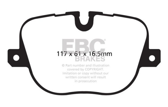 Kit de plaquettes de frein, frein à disque Greenstuff DP62068 EBC, Image 4