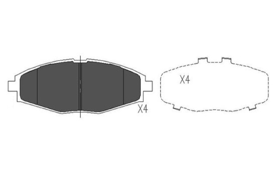Kit de plaquettes de frein, frein à disque KBP-1002 Kavo parts