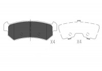 Kit de plaquettes de frein, frein à disque KBP-1007 Kavo parts