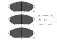 Kit de plaquettes de frein, frein à disque KBP-1011 Kavo parts