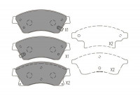 Kit de plaquettes de frein, frein à disque KBP-1016 Kavo parts