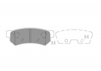 Kit de plaquettes de frein, frein à disque KBP-1020 Kavo parts