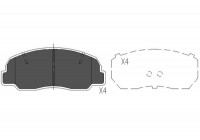 Kit de plaquettes de frein, frein à disque KBP-1504 Kavo parts