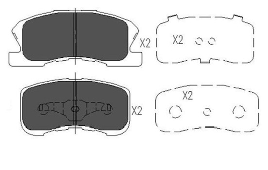 Kit de plaquettes de frein, frein à disque KBP-1508 Kavo parts