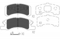 Kit de plaquettes de frein, frein à disque KBP-1511 Kavo parts