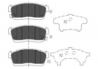 Kit de plaquettes de frein, frein à disque KBP-1515 Kavo parts