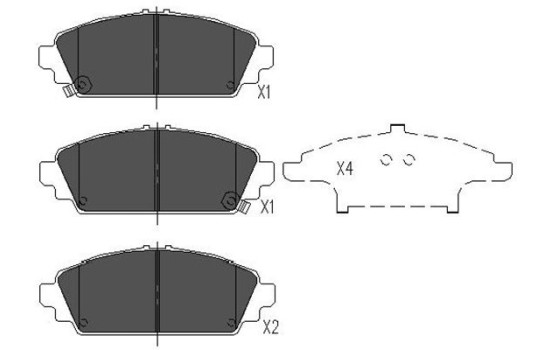 Kit de plaquettes de frein, frein à disque KBP-2010 Kavo parts