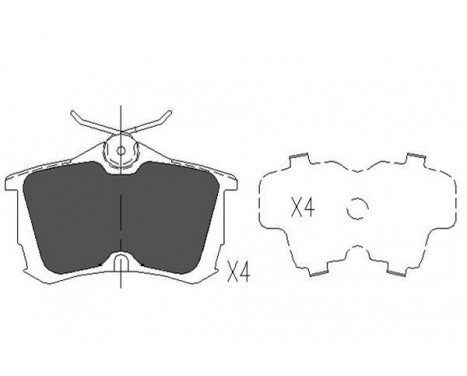 Kit de plaquettes de frein, frein à disque KBP-2011 Kavo parts