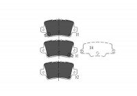 Kit de plaquettes de frein, frein à disque KBP-2014 Kavo parts