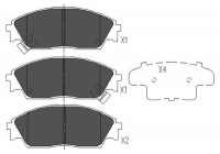 Kit de plaquettes de frein, frein à disque KBP-2022 Kavo parts