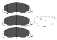 Kit de plaquettes de frein, frein à disque KBP-2024 Kavo parts