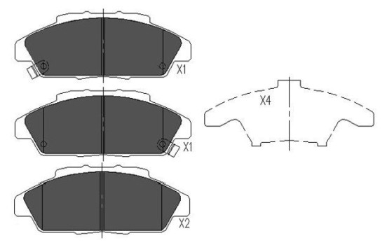 Kit de plaquettes de frein, frein à disque KBP-2025 Kavo parts
