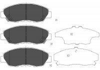 Kit de plaquettes de frein, frein à disque KBP-2026 Kavo parts
