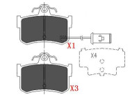 Kit de plaquettes de frein, frein à disque KBP-2028 Kavo parts