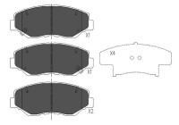 Kit de plaquettes de frein, frein à disque KBP-2034 Kavo parts