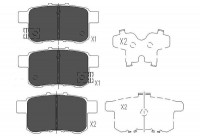 Kit de plaquettes de frein, frein à disque KBP-2044 Kavo parts