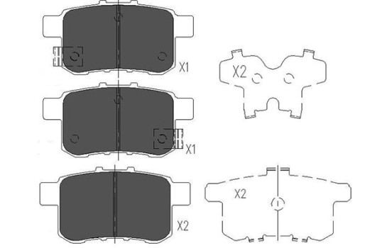 Kit de plaquettes de frein, frein à disque KBP-2044 Kavo parts