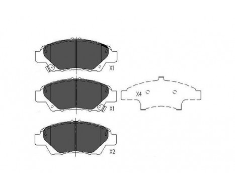 Kit de plaquettes de frein, frein à disque KBP-2045 Kavo parts