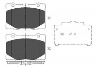 Kit de plaquettes de frein, frein à disque KBP-2048 Kavo parts