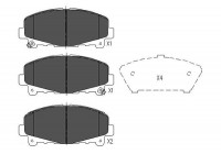 Kit de plaquettes de frein, frein à disque KBP-2050 Kavo parts