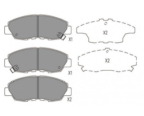 Kit de plaquettes de frein, frein à disque KBP-2053 Kavo parts, Image 2