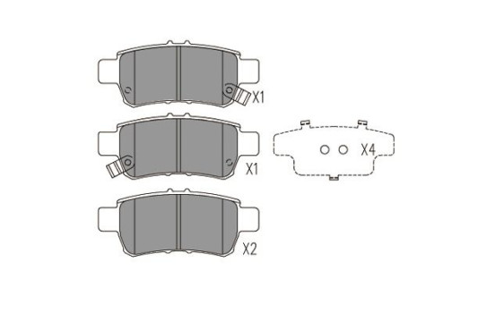 Kit de plaquettes de frein, frein à disque KBP-2057 Kavo parts
