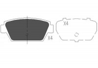 Kit de plaquettes de frein, frein à disque KBP-3010 Kavo parts