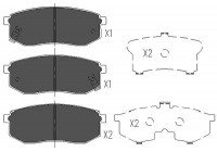 Kit de plaquettes de frein, frein à disque KBP-3013 Kavo parts