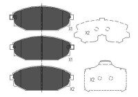 Kit de plaquettes de frein, frein à disque KBP-3014 Kavo parts