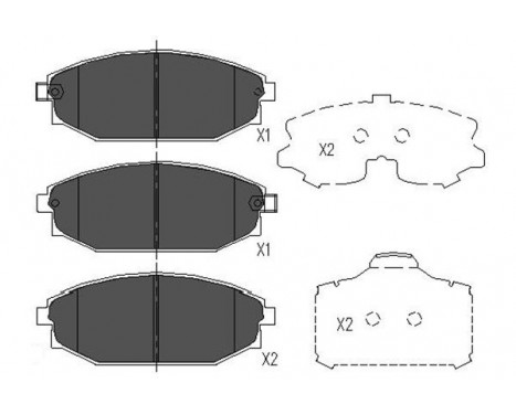 Kit de plaquettes de frein, frein à disque KBP-3014 Kavo parts