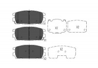 Kit de plaquettes de frein, frein à disque KBP-3017 Kavo parts