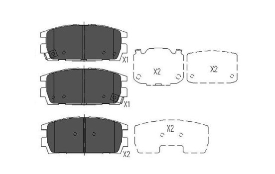 Kit de plaquettes de frein, frein à disque KBP-3017 Kavo parts