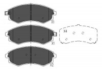 Kit de plaquettes de frein, frein à disque KBP-3029 Kavo parts