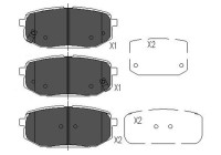 Kit de plaquettes de frein, frein à disque KBP-3032 Kavo parts