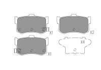 Kit de plaquettes de frein, frein à disque KBP-3037 Kavo parts