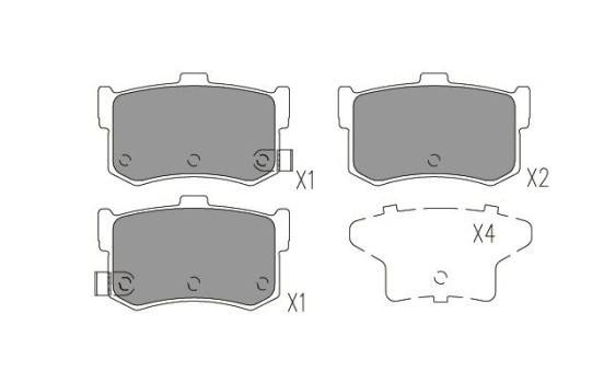 Kit de plaquettes de frein, frein à disque KBP-3037 Kavo parts
