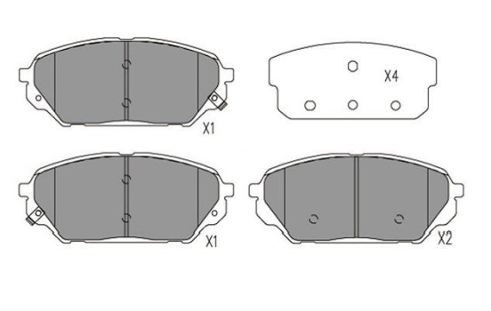 Kit de plaquettes de frein, frein à disque KBP-3039 Kavo parts
