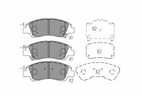 Kit de plaquettes de frein, frein à disque KBP-3047 Kavo parts