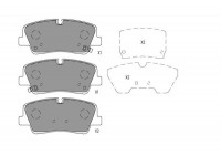 Kit de plaquettes de frein, frein à disque KBP-3049 Kavo parts