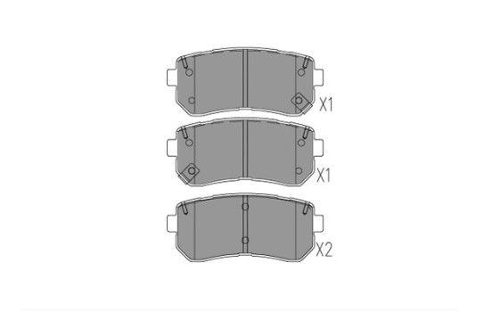 Kit de plaquettes de frein, frein à disque KBP-3054 Kavo parts