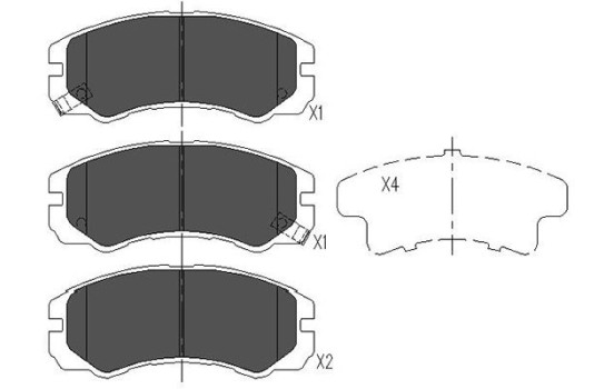 Kit de plaquettes de frein, frein à disque KBP-3501 Kavo parts