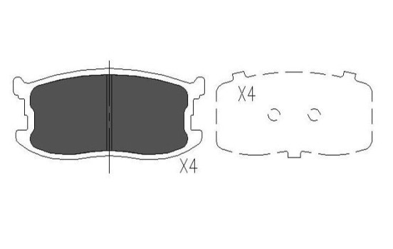 Kit de plaquettes de frein, frein à disque KBP-3507 Kavo parts, Image 2