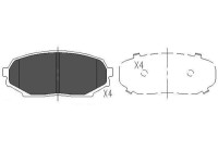 Kit de plaquettes de frein, frein à disque KBP-3509 Kavo parts