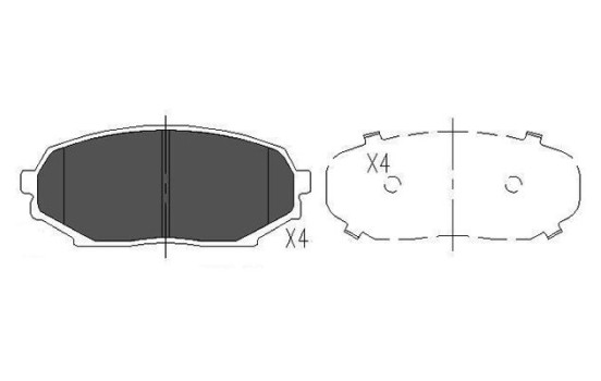 Kit de plaquettes de frein, frein à disque KBP-3509 Kavo parts