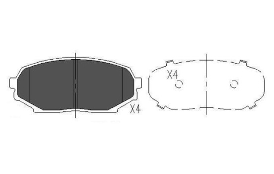 Kit de plaquettes de frein, frein à disque KBP-3509 Kavo parts, Image 2