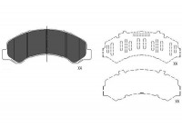 Kit de plaquettes de frein, frein à disque KBP-3511 Kavo parts