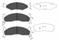 Kit de plaquettes de frein, frein à disque KBP-4008 Kavo parts