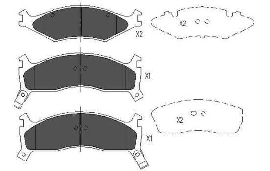 Kit de plaquettes de frein, frein à disque KBP-4008 Kavo parts
