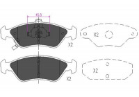 Kit de plaquettes de frein, frein à disque KBP-4009 Kavo parts